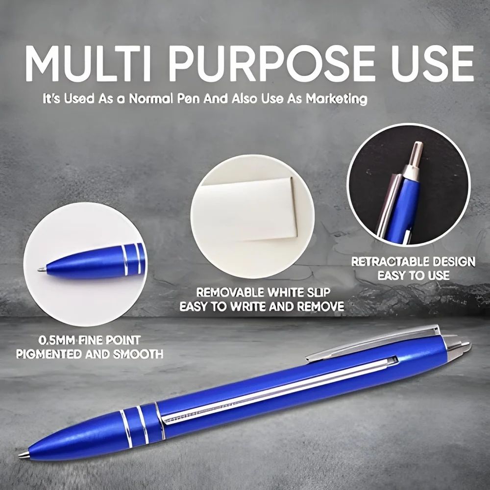 Pen with Secret Rolling Paper - Useful for School, College, Tution, Exams, test - Cheat Pen